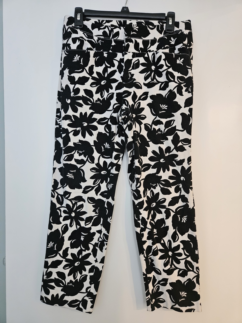 Elle Black and White Floral Pants